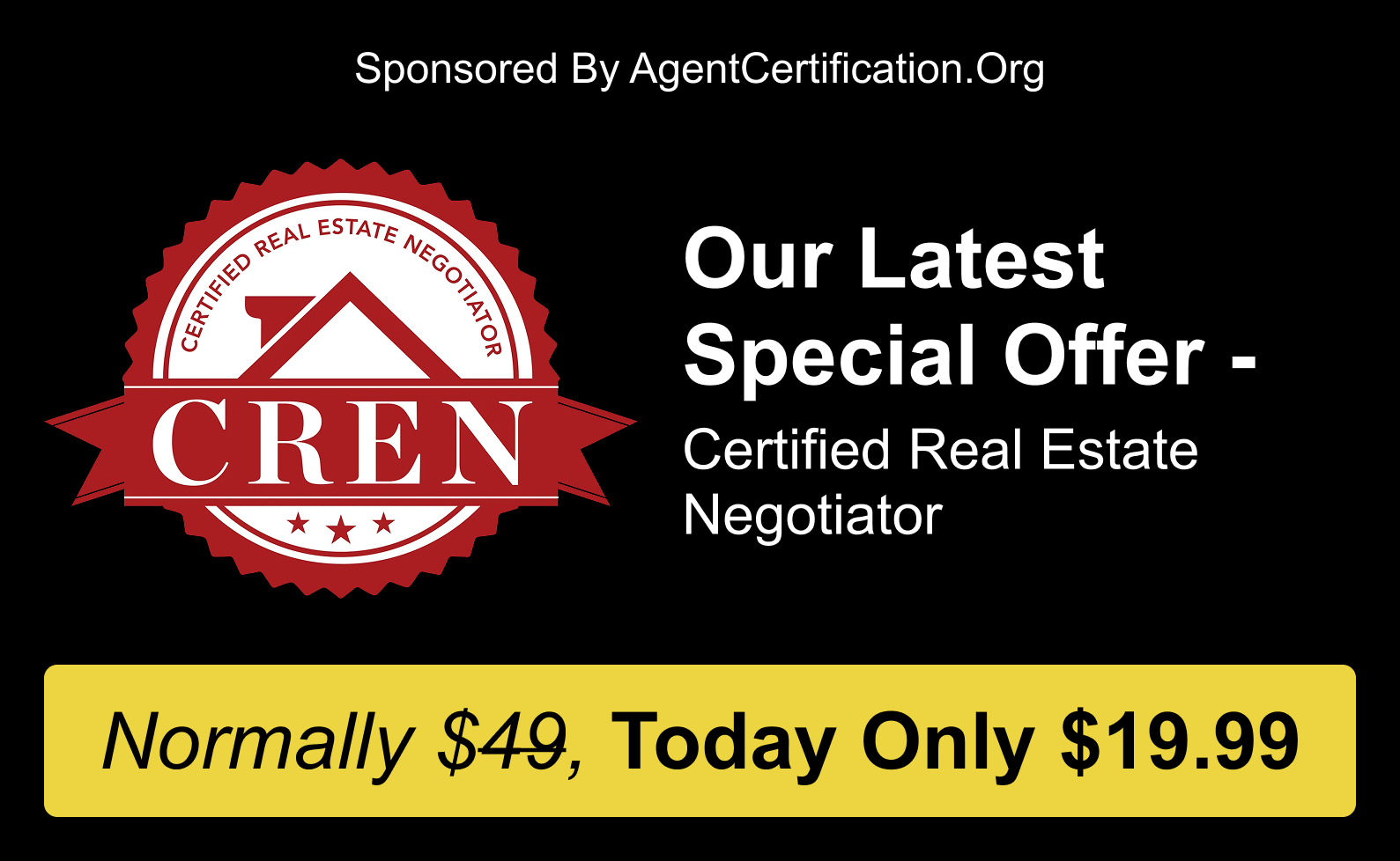 Certified Real Estate Negotiator - Normally $49 and Today Only $19.99
